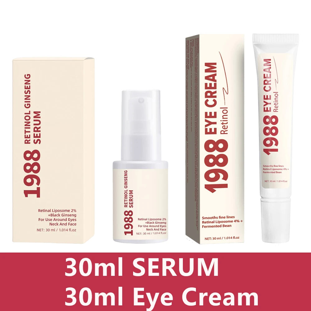 SAUVASINE Retinol Ginseng Serum & Eye Cream Set | Anti-Aging