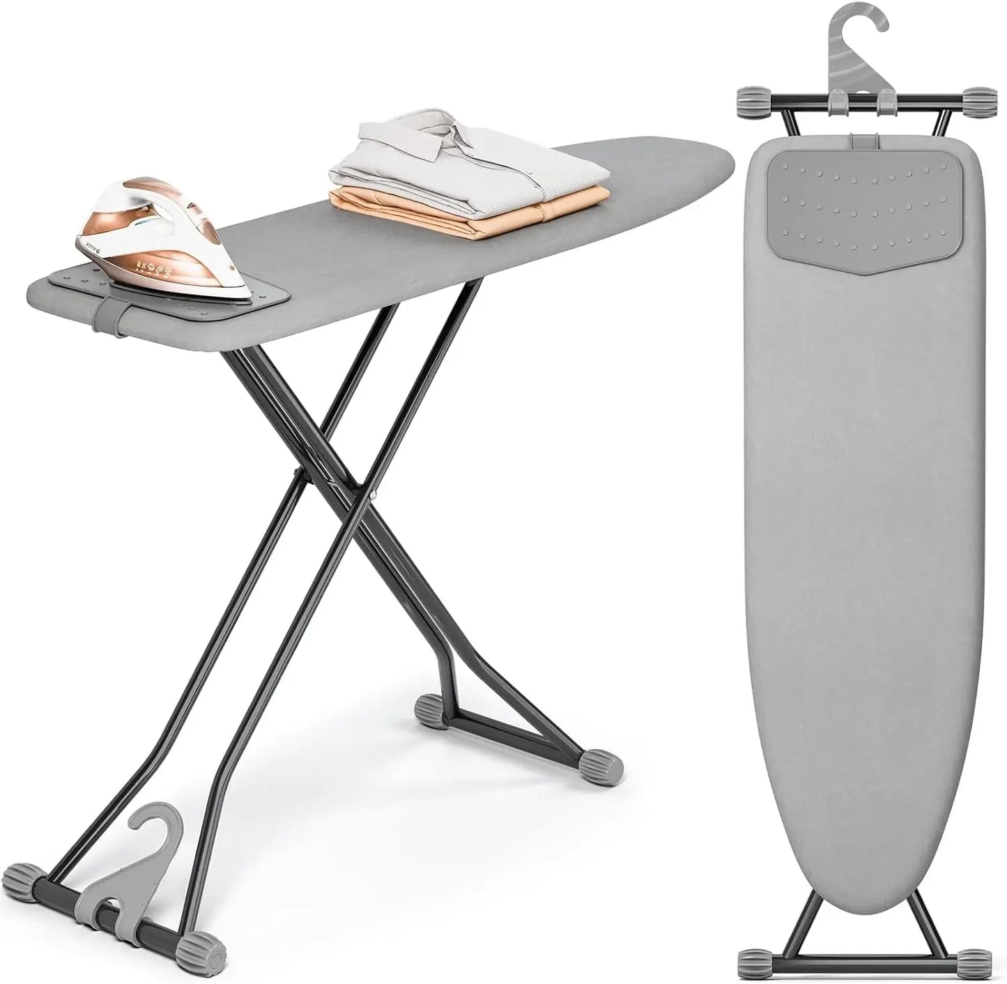 Compact Foldable Ironing Board with Heat Resistant Cover, Adjustable Height, Space Saver Design Peaceful Pleasures Health and Wellness United States