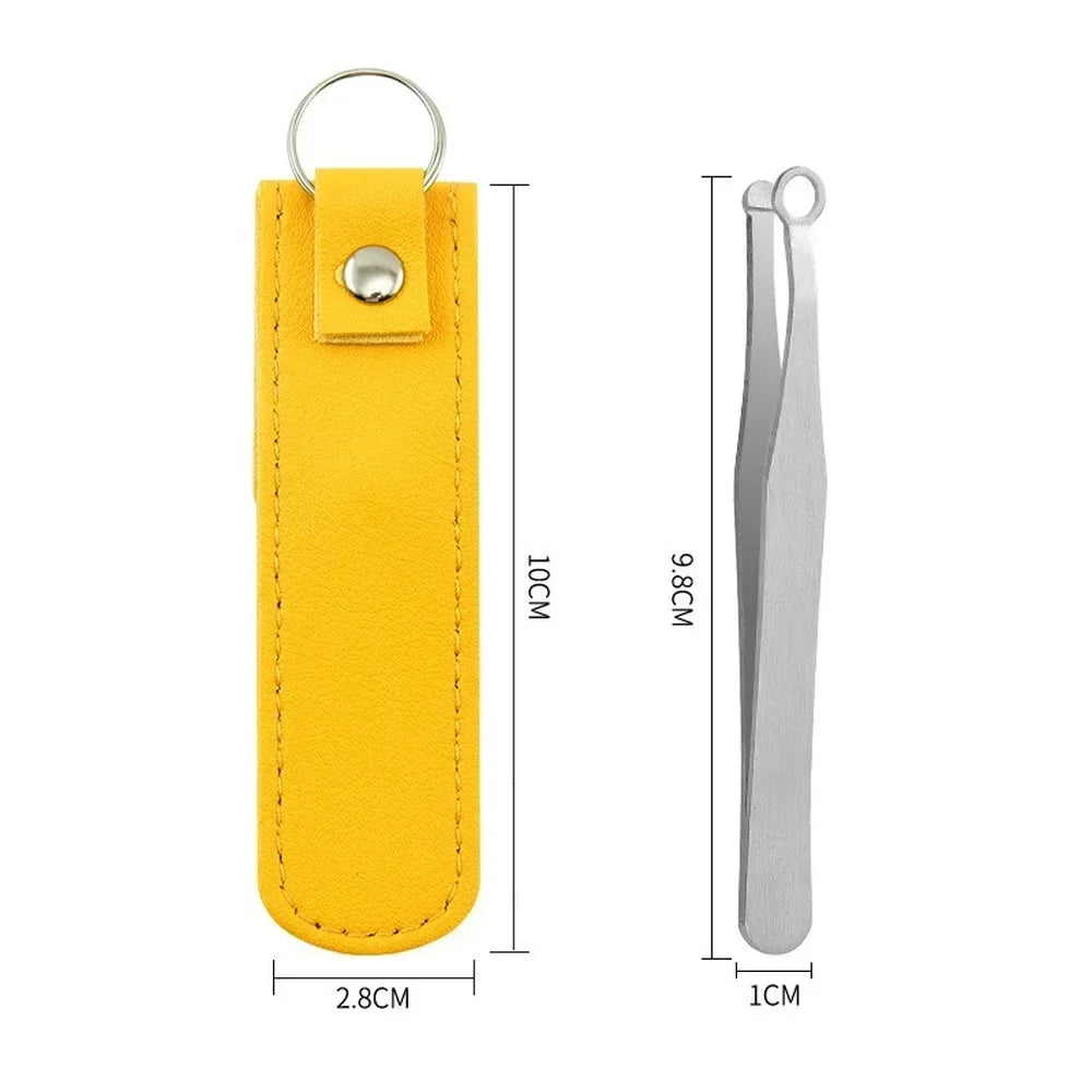Stainless Steel Nose & Eyebrow Hair Trimmer Tweezer