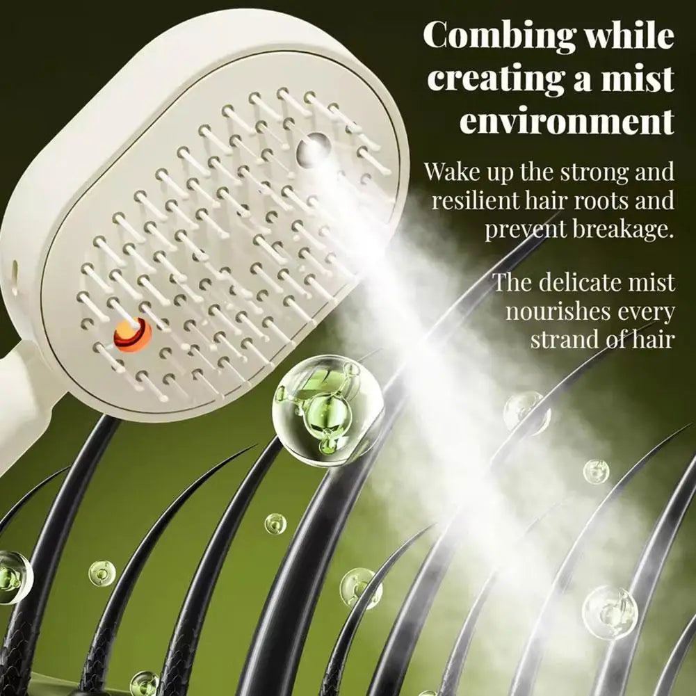 Electric Spray Airbag Massage Hair Brush & Oil Atomizing Comb