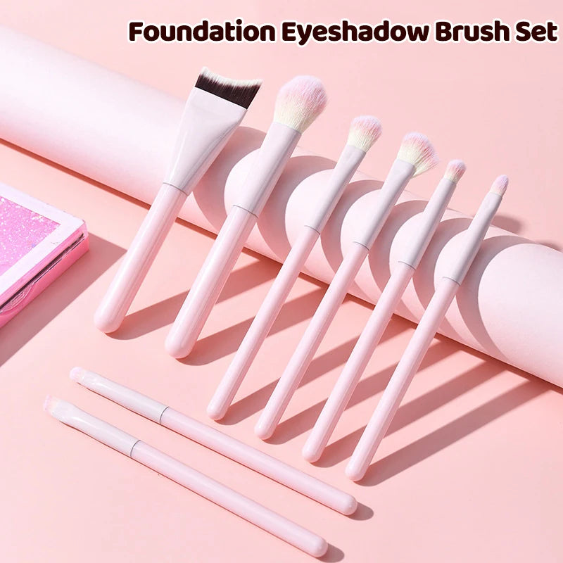 1/8 PCS Makeup Brushes Set Eye Shadow Foundation Women Cosmetic Brush Eyeshadow Blush Beauty Soft Hair Make Up Tools With Bag Peaceful Pleasures Health and Wellness