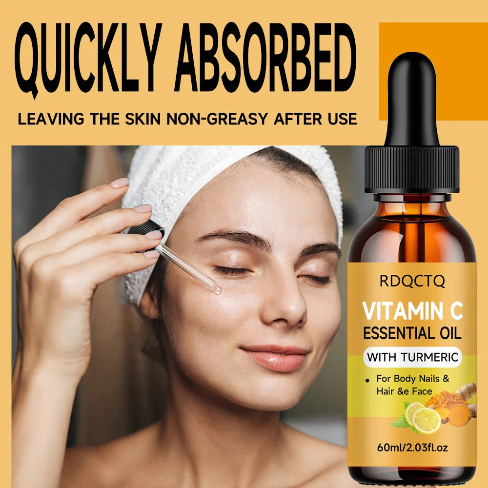 Turmeric & Vitamin C Leave-In Hair Oil – Frizz & Shine 40/60ml