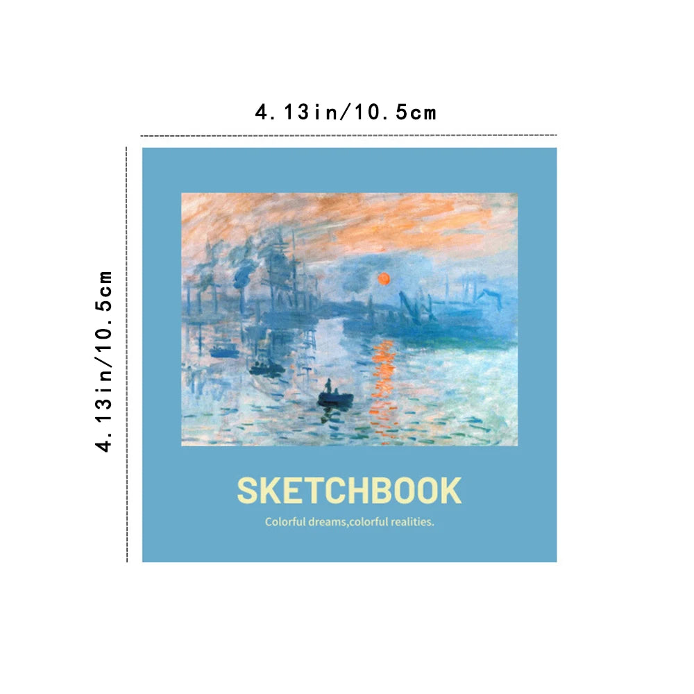 96 Sheets Mini Drawing Book Oil Painting Square Portable Blank