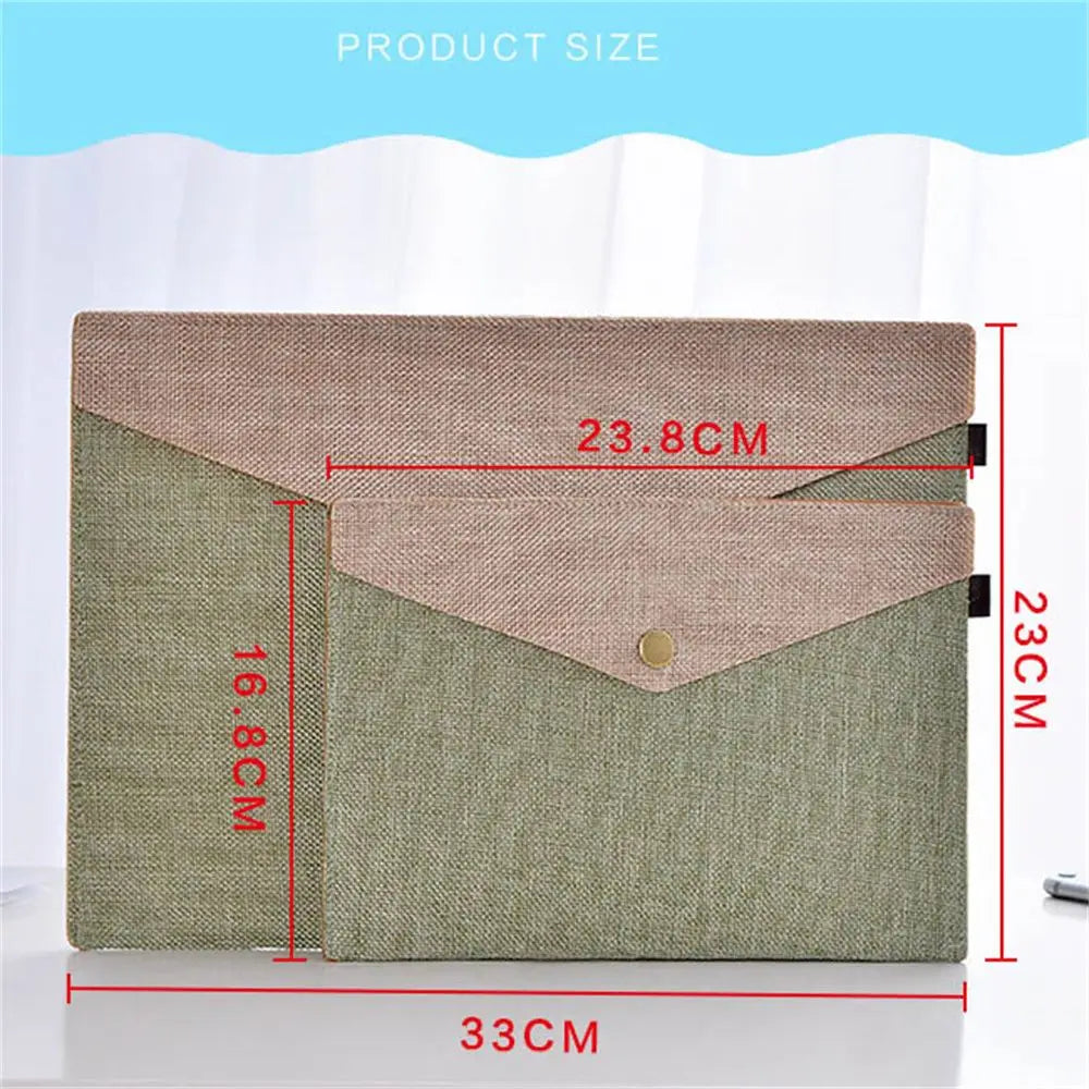Linen Canvas File Folder Organizer Bag – Home & School