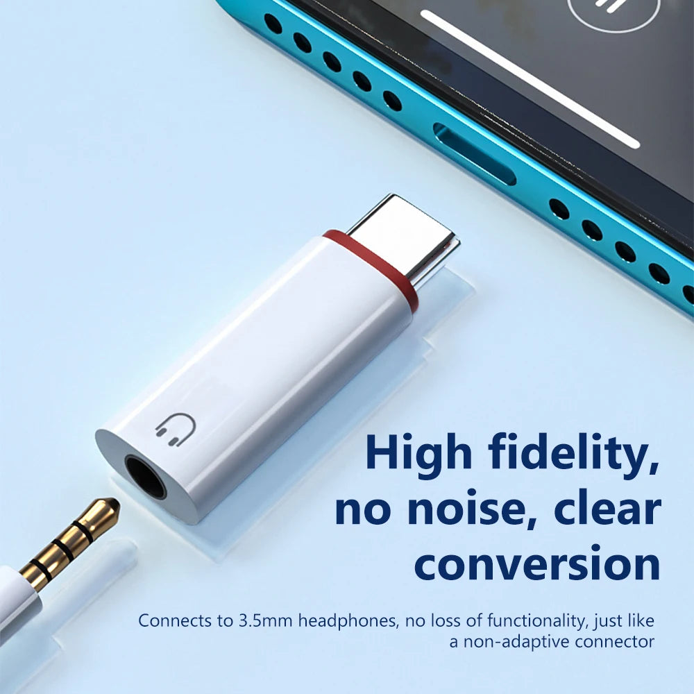 USB-C to 3.5mm Audio Adapter | AUX Headphone Converter Peaceful Pleasures Health and Wellness