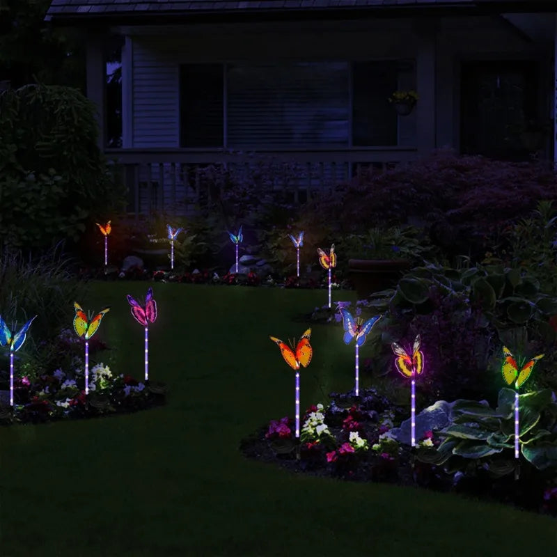 Solar Butterfly Garden Lamp | Lawn & Walkway Landscape Light