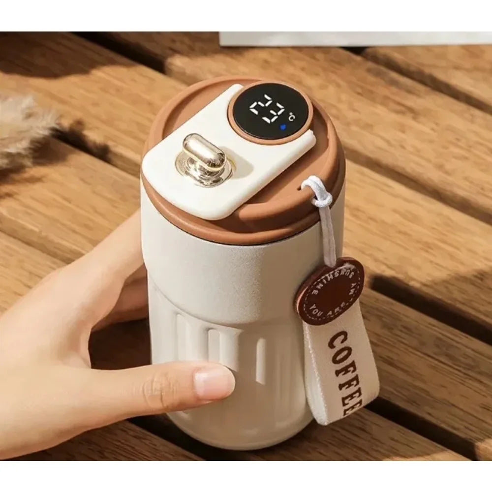 316 Stainless Steel Water Bottle | LED Temp Display, 450ml
