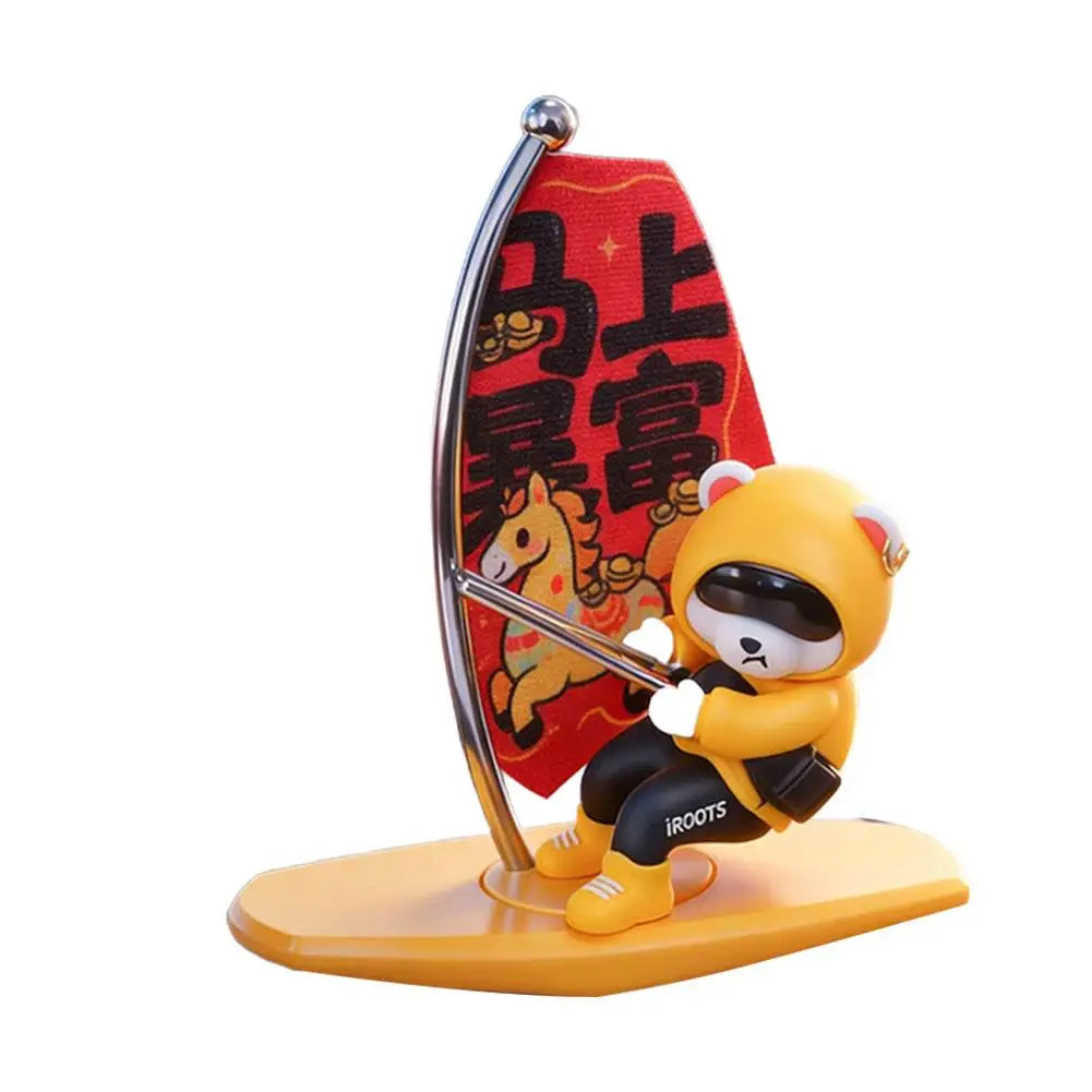 Creative Car Ornaments, Surfing Bears, Swinging And Rotating Cartoon Car Ornaments, Interior Decorative Items For Cars Peaceful Pleasures Health and Wellness C