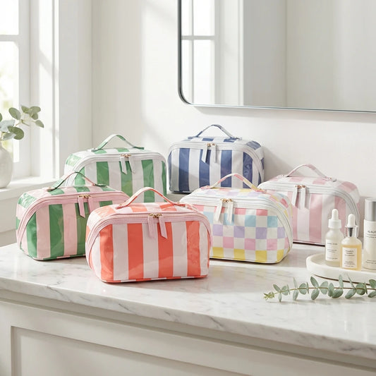 Travel Makeup Pouch – Zipper Toiletry & Cosmetic Organizer