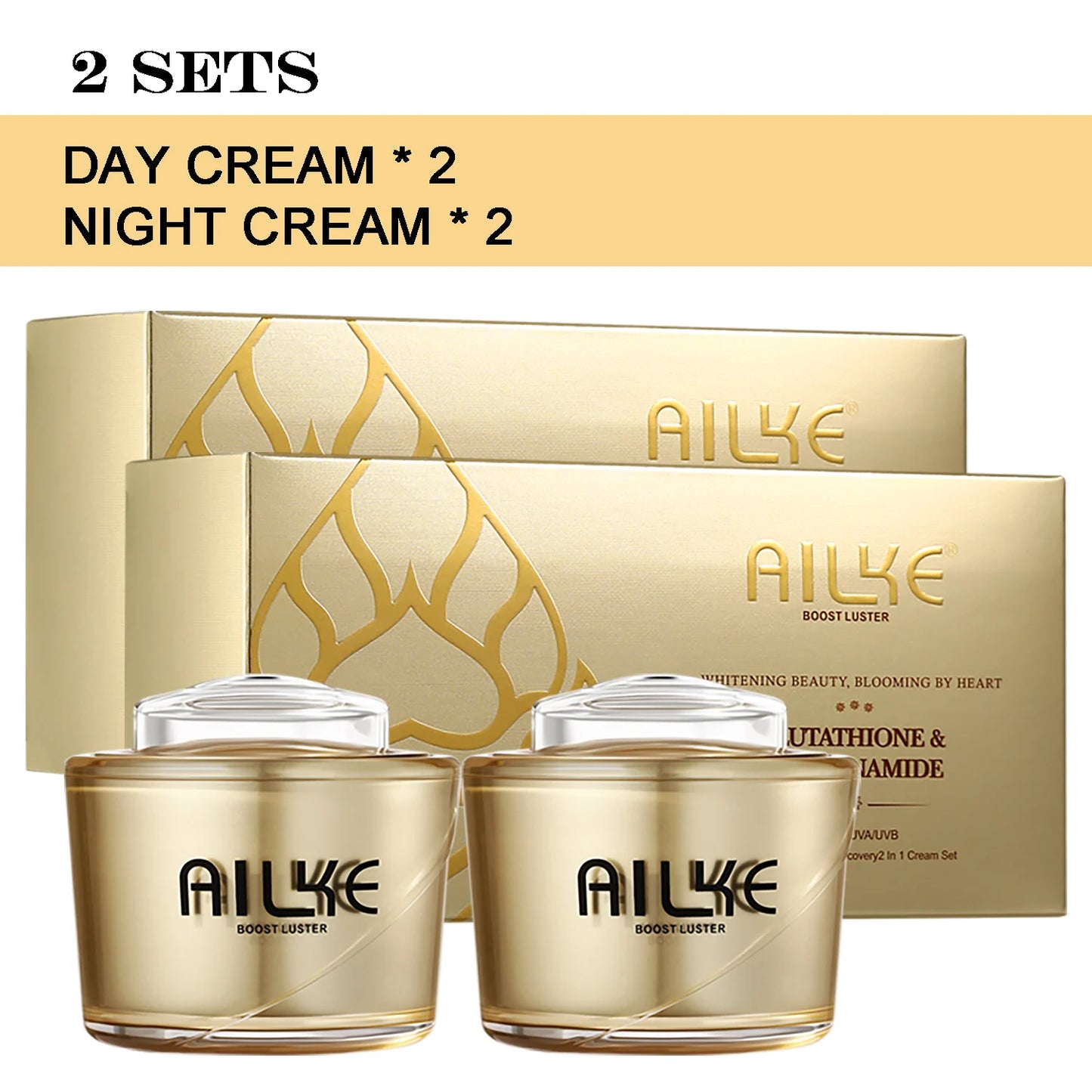 AILKE Glutathione & Niacinamide Brightening Face Cream Set