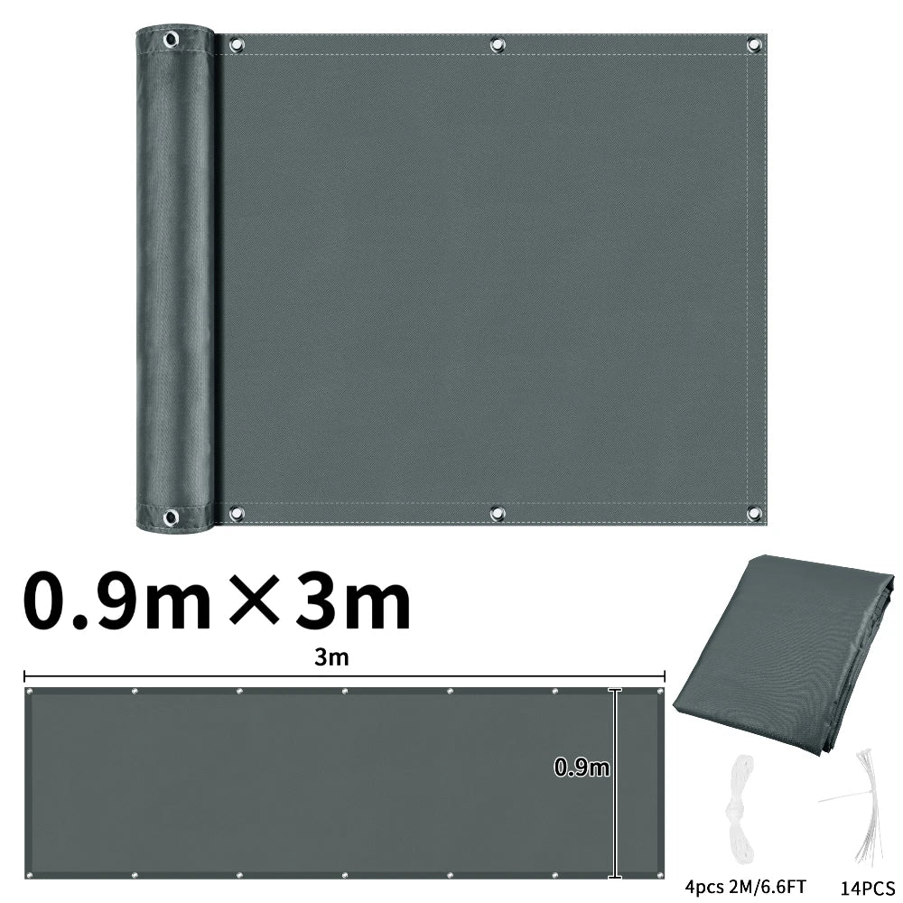 Waterproof Balcony Privacy Screen – UV Protection Fence Cover