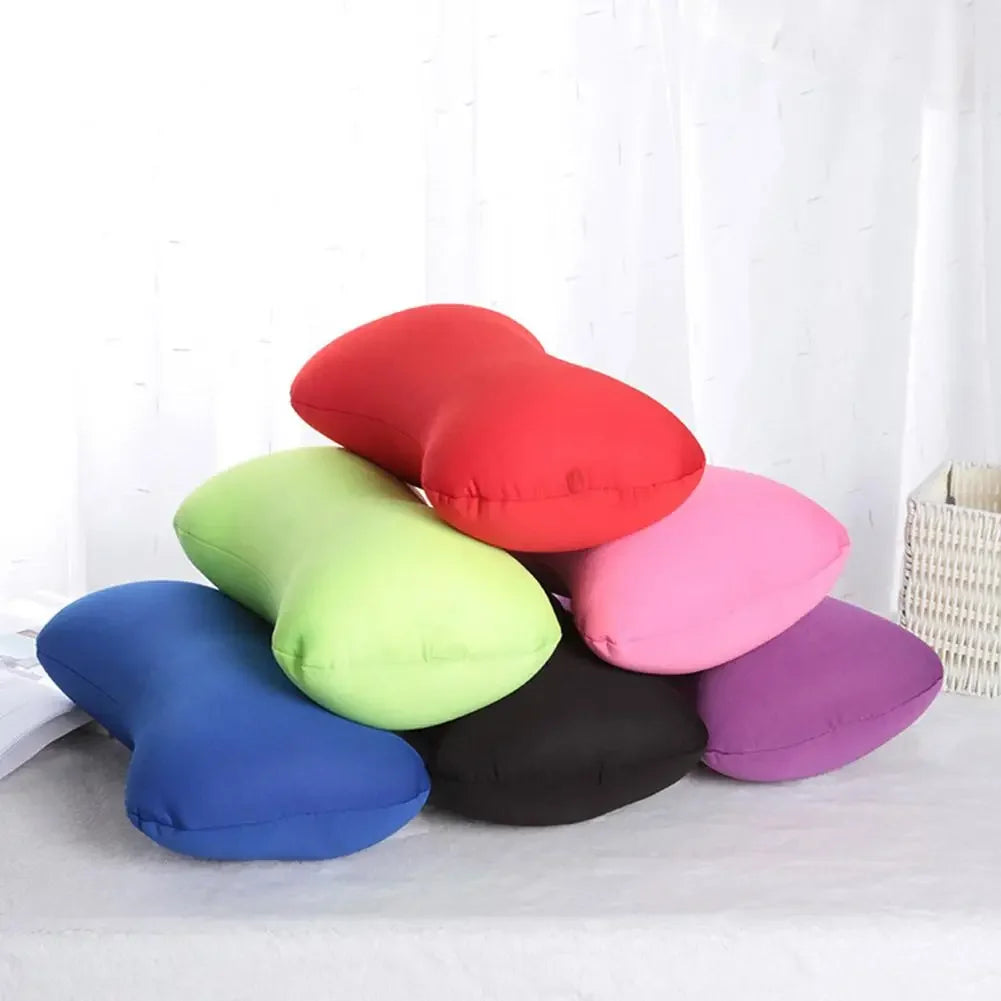 Microbead Bolster Neck Pillow – Foam Particle Travel Cushion