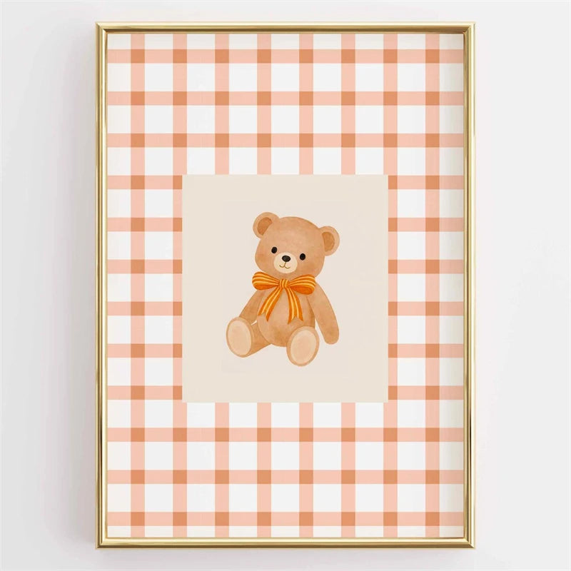 Minimalist Animal Print Canvas Wall Art | Colorful Eclectic Poster