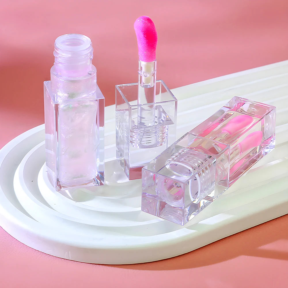 Color Changing Lip Oil Moisturizing Nourishing Soft Brush Head Smooth Translucent Non-Sticky 3D sparkles like a river of stars Peaceful Pleasures Health and Wellness