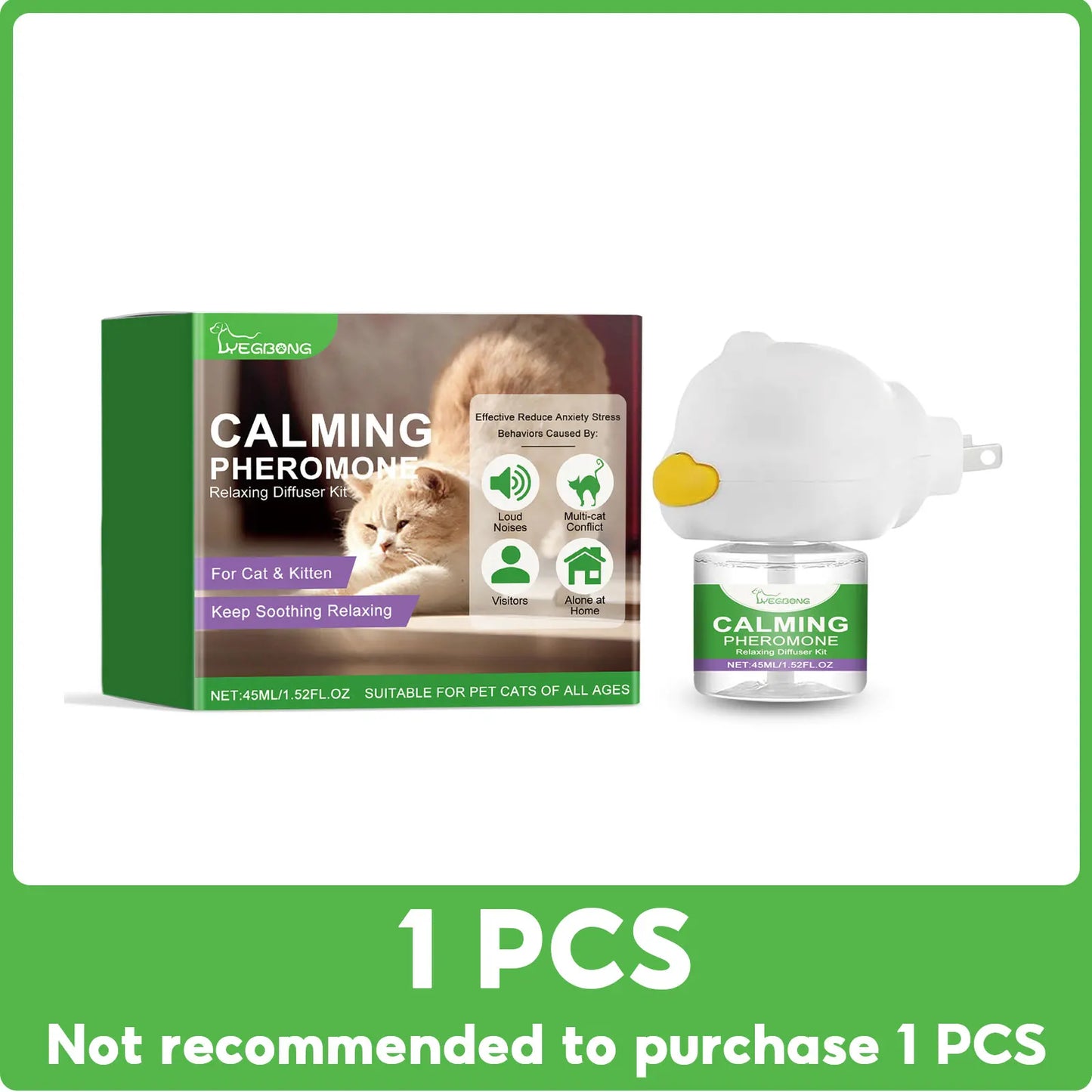 Cat Calming Pheromone Diffuser Kit – Anti-Anxiety Stress Relief