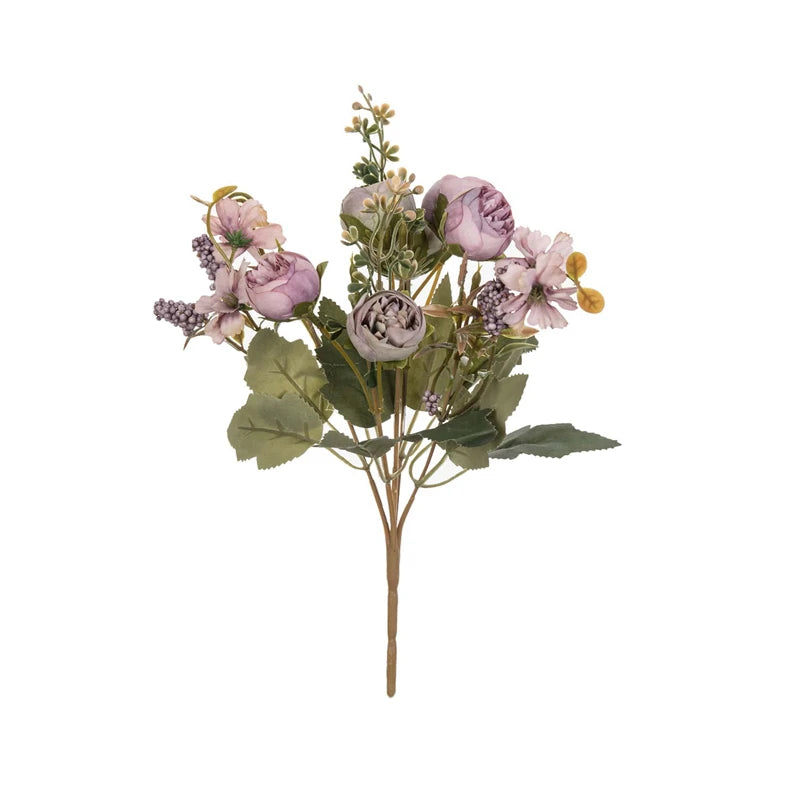 Silk Peony Artificial Flower Bouquet | Wedding & Home Decor