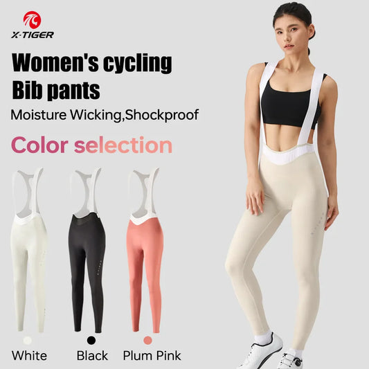 X-TIGER Women's Cycling Bib Pants – MTB Road Bike Tights Cycling Bib Pants Oasis Select