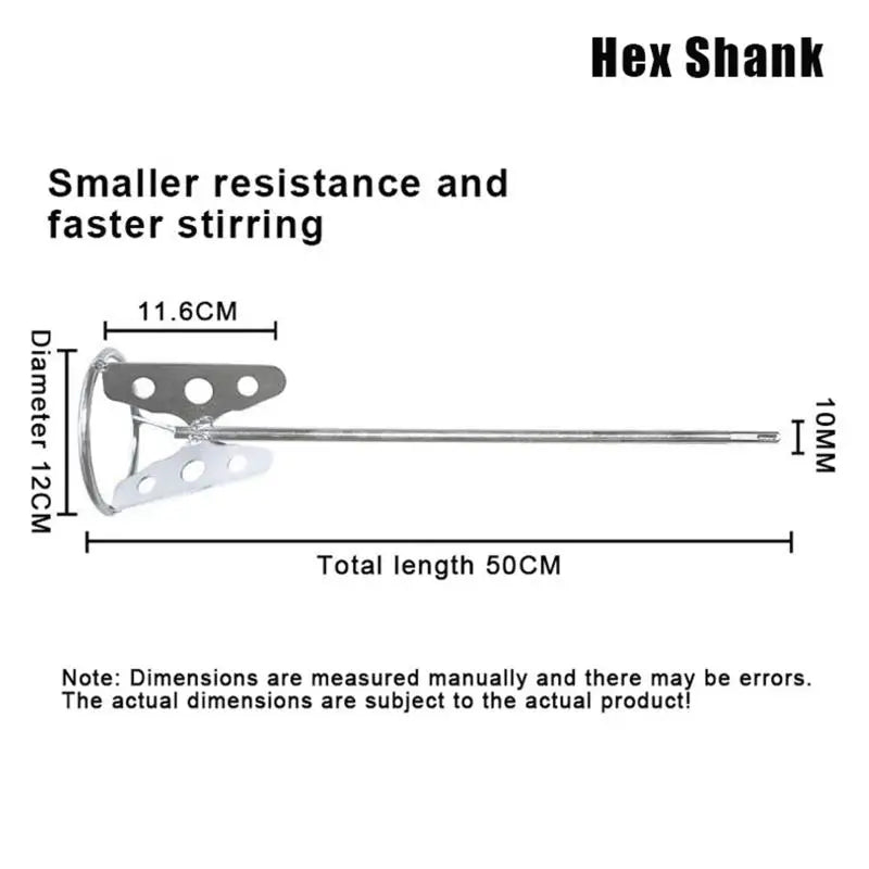 Upgraded Version Cement Mixer Stirring Tool Stainless Steel Mixing Paddle Rod Paint Putty Mixing Stick For Electric Concrete Mix Peaceful Pleasures Health and Wellness A2