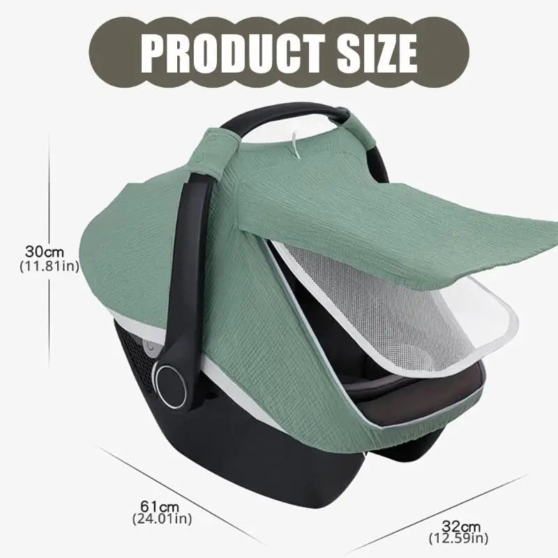 Baby Car Seat Cover – Breathable Cotton Canopy for Newborns