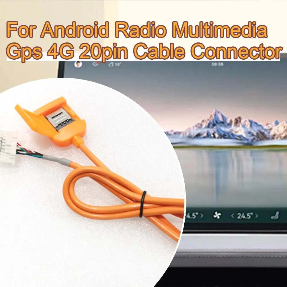 Sim Card Slot Adapter For Android Radio Multimedia Gps 4G 20pin Cable Connector Car Accsesories Wires Replancement Part Peaceful Pleasures Health and Wellness
