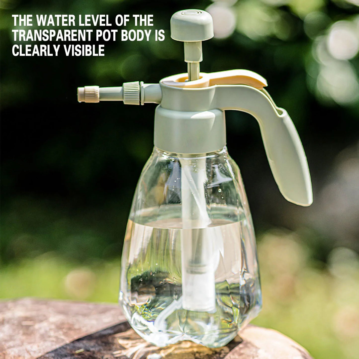 Flower Sprayer Pressure Water Can 1.5L Large Capacity Clear Water Bottle Plastic Sprayer for Indoor & Outdoor Plant Flower Peaceful Pleasures Health and Wellness