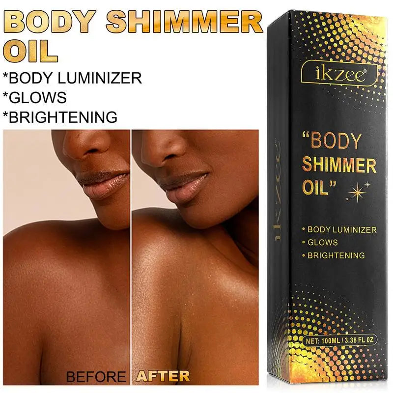 Body Shimmer Oil – Radiant Glow Highlighter Lotion All Skin Tones