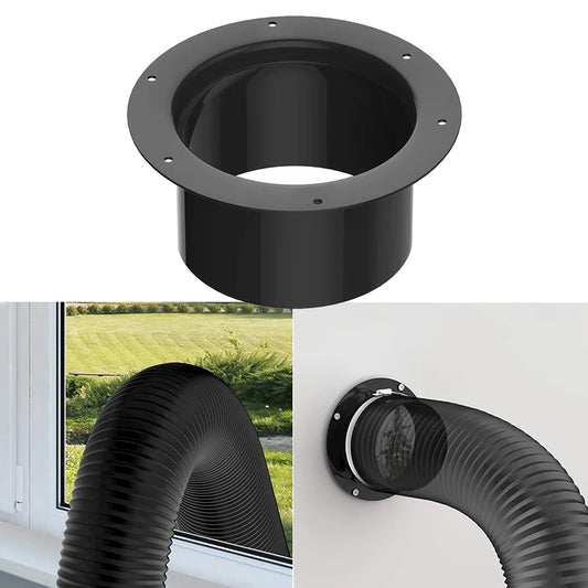Wall Flange Connector Ventilation Pipe Air Ducting Connection ABS Peaceful Pleasures Health and Wellness