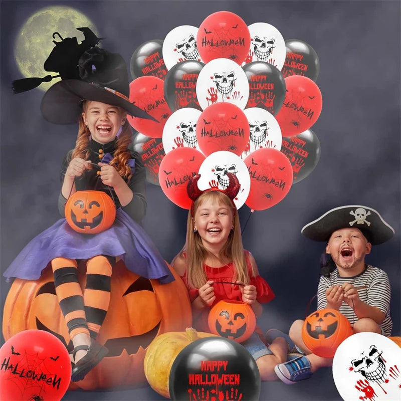 Halloween Skull Latex Balloons – Bloody Eye Party Decorations