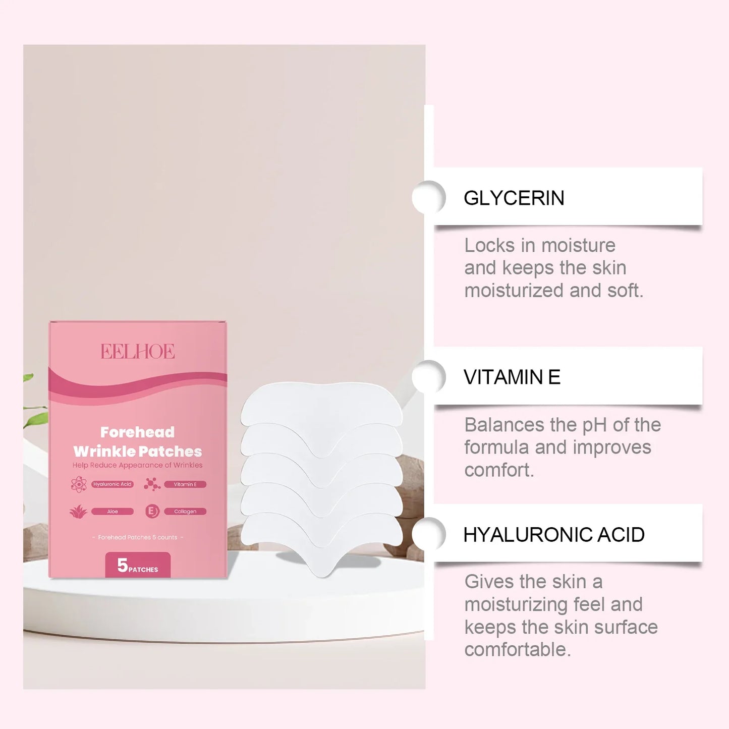 Eelhoe Forehead Care Patch – Anti-Wrinkle & Moisturizing 5pc
