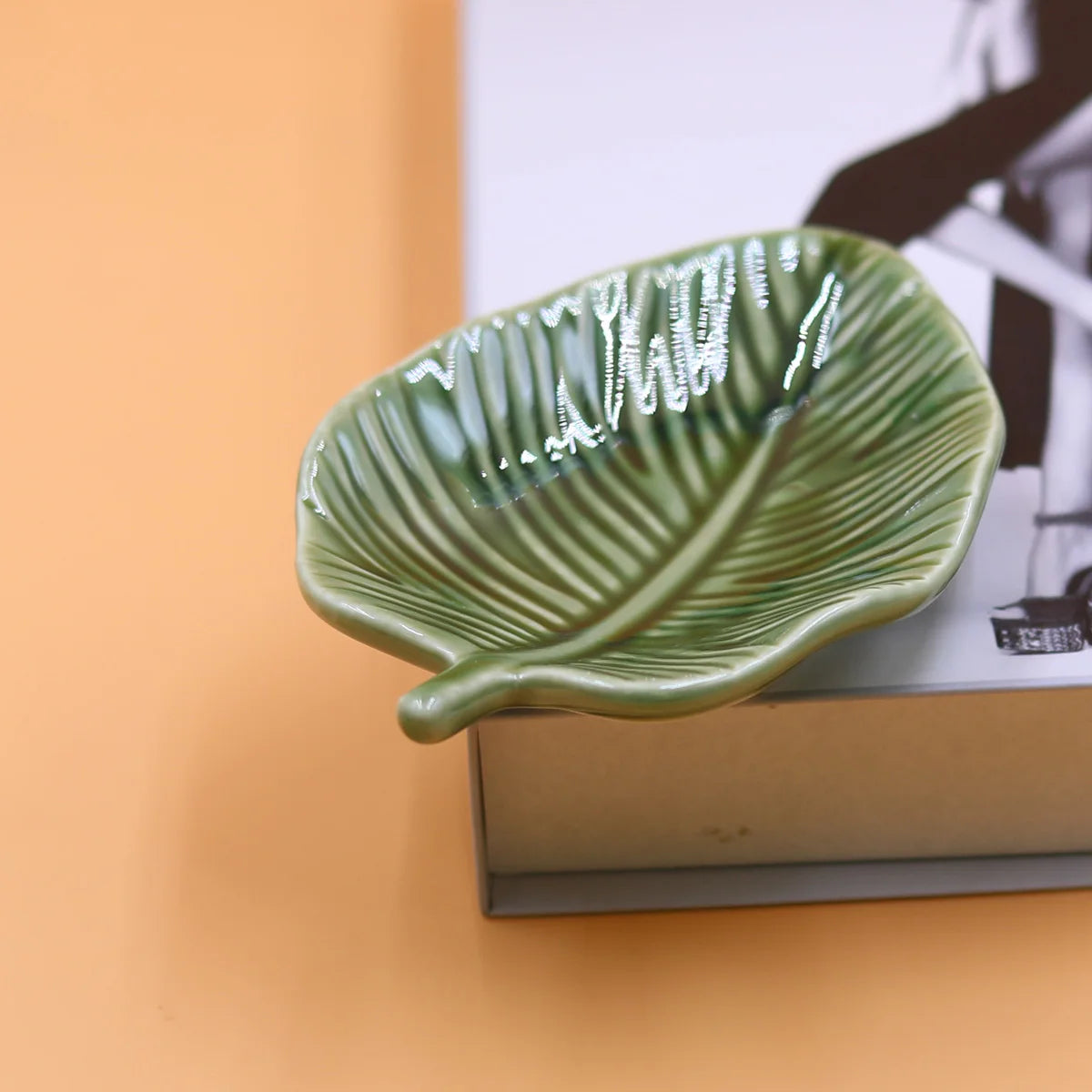 1Pcs Leaf-Shaped Jewelry Organizer Tray for Rings, Earrings, Bracelets & Keys‌ Storage Tray Peaceful Pleasures Health and Wellness