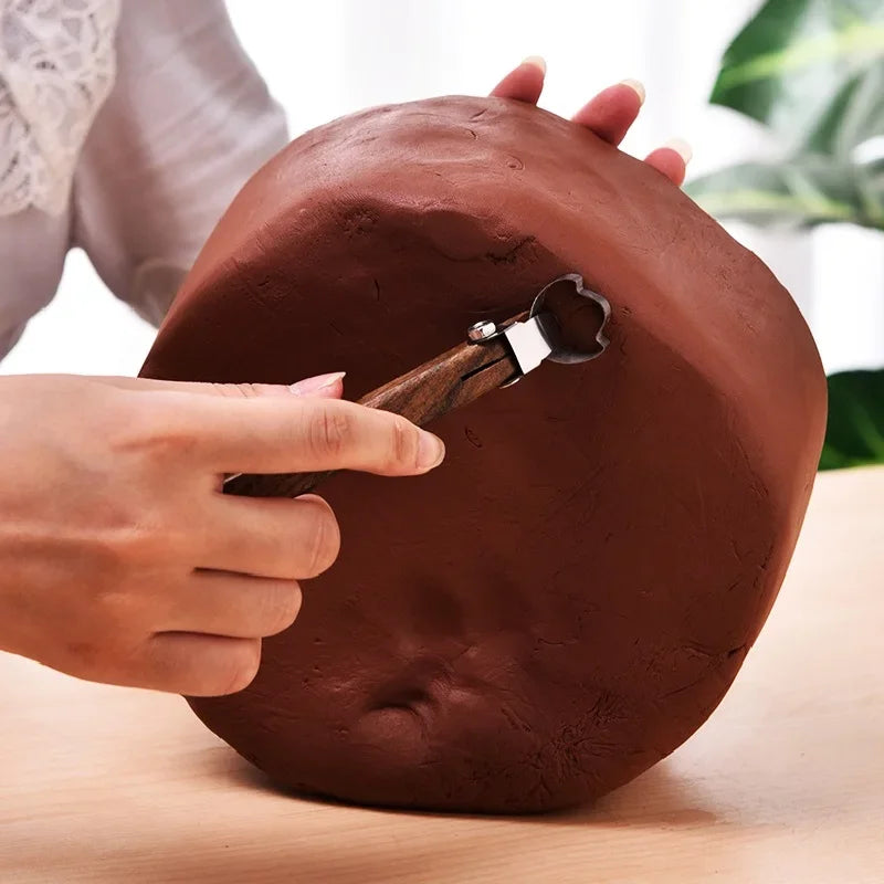Ceramic Tea Cup Water Cup Utensil Handle Handmade DIY Sculpture Scraper Polymer Clay Tools Pottery Cup Handle Shape Tool Peaceful Pleasures Health and Wellness
