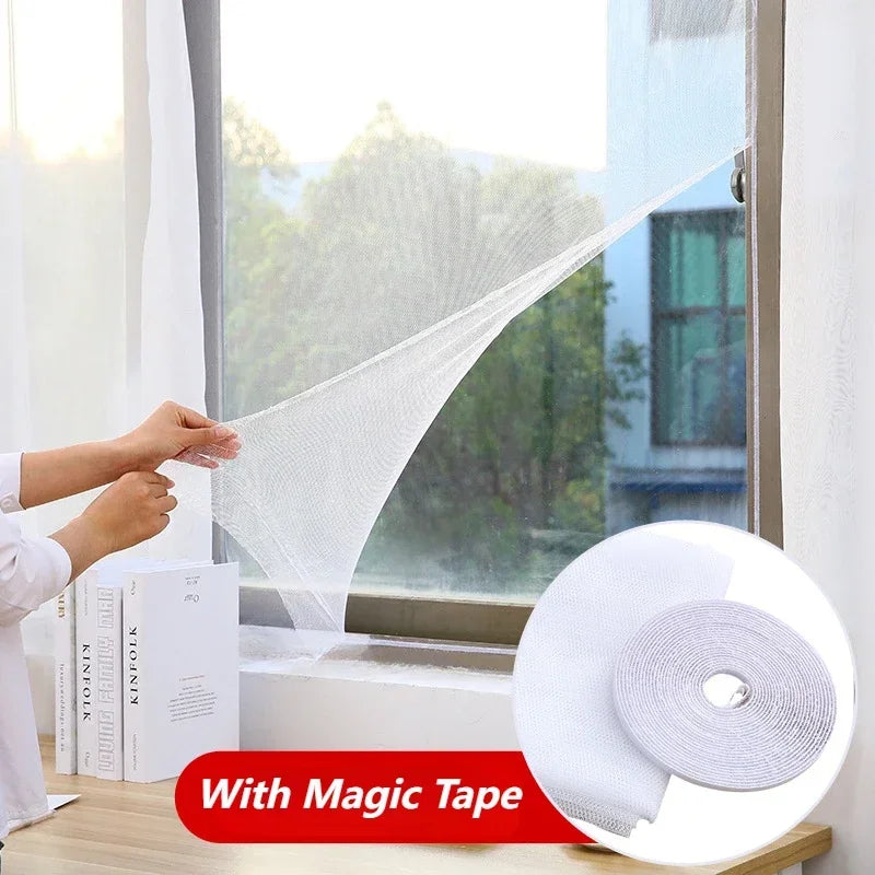 Magnetic Mosquito Net Window Screen | Hook & Loop Insect Mesh Window Insect Screen Peaceful Pleasures Health and Wellness