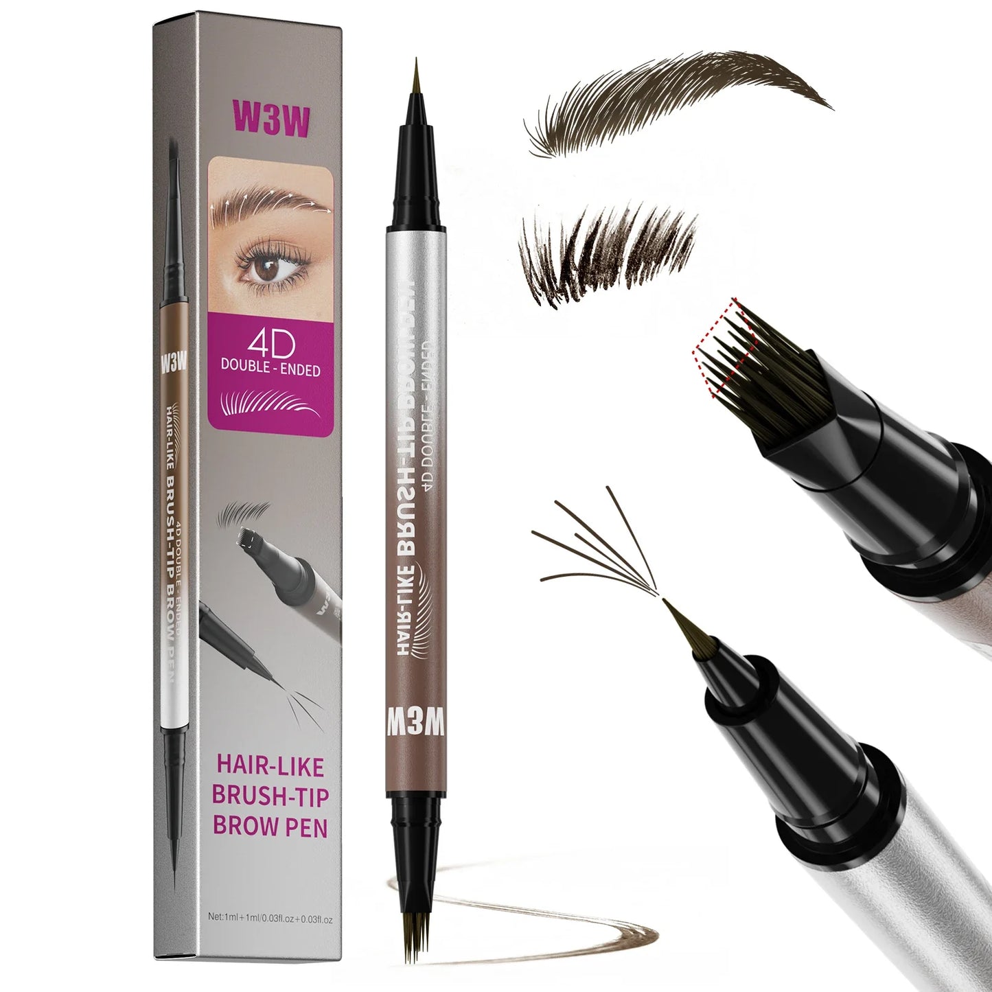 W3W 3D Waterproof Eyebrow Tint Pen – Anti-Smudge Brow Cream