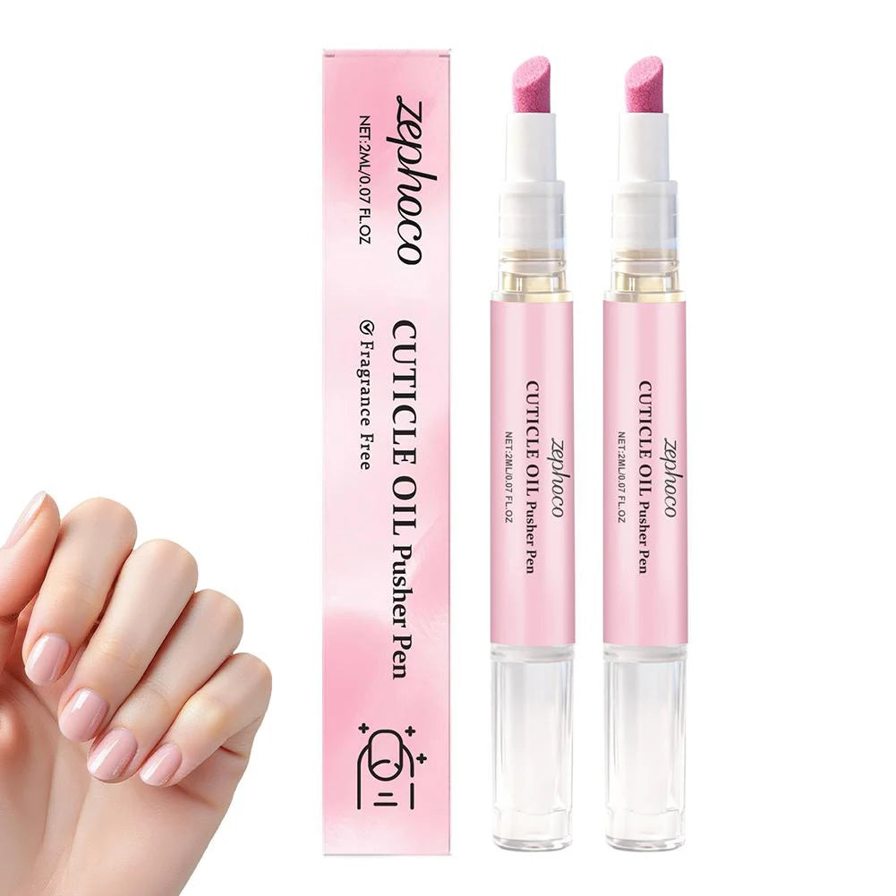 2-in-1 Cuticle Oil Pusher Pen – Nail Care Essence Pen for Hangnails & Dry Nails 2ml Peaceful Pleasures Health and Wellness 2PCS