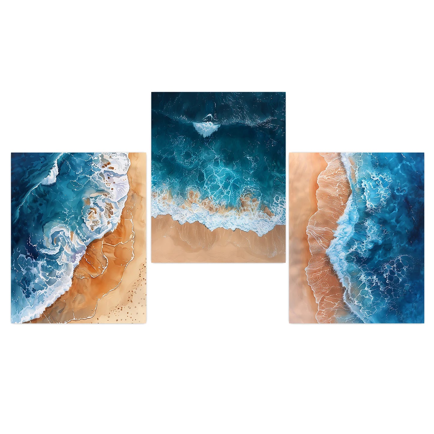 Ocean Coastal Canvas Wall Art | Nordic Beach Poster Print Canvas Wall Art Peaceful Pleasures Health and Wellness 01 30x40cm No Frame China Mainland