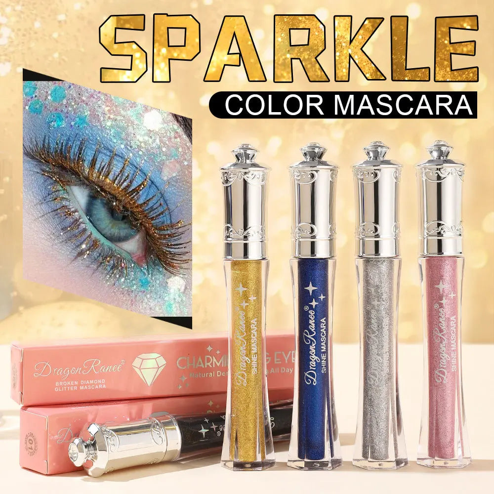 9 Color Glitter Diamond Mascara – Waterproof & Lengthening