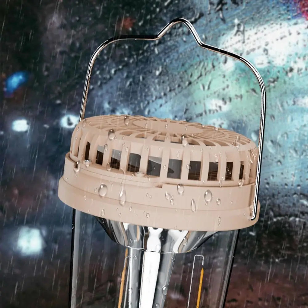 2-in-1 LED Fan Lantern – Foldable Portable Camping Light & Fan