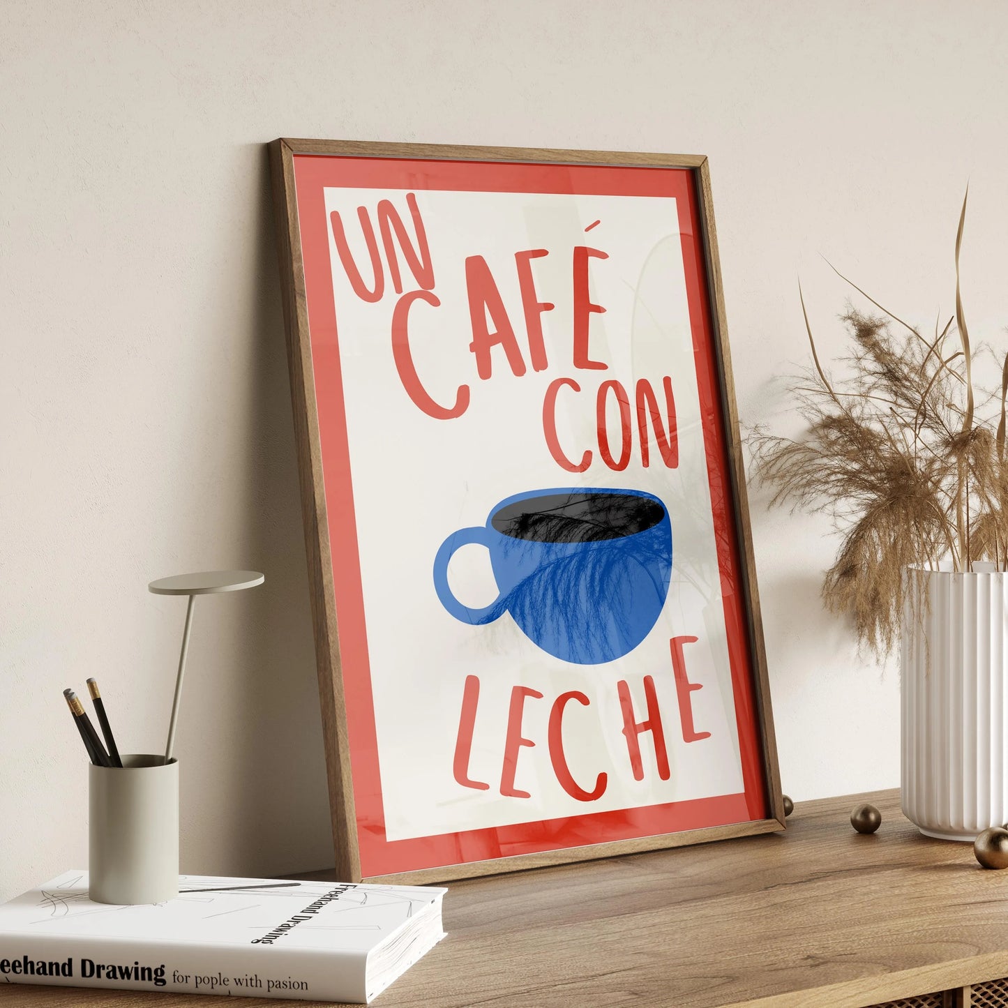 But First Cafecito Quotation Canvas Print Minimalist Matcha Club Spanish Wall Art Poster for Modern Living Room Cafe Home Decor Peaceful Pleasures Health and Wellness