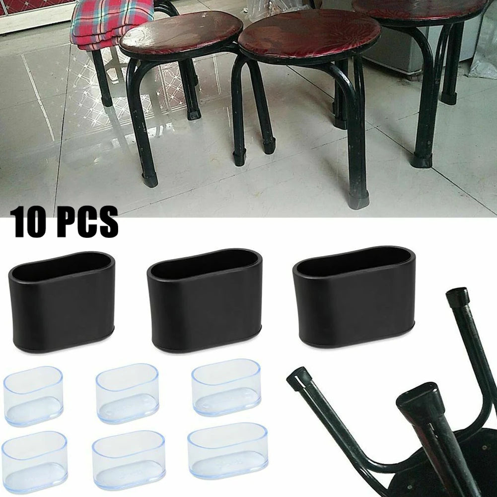 Chair Leg Cap Rubber Oval Covers Furniture Table Feet Floor