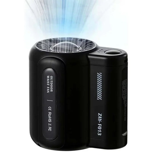 Portable Rechargeable Waist Fan Mini Personal Summer Cooling Fan For Travel Outdoor Sports With 4500Mah Battery Peaceful Pleasures Health and Wellness