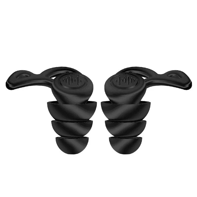 3-Layer Silicone Earplugs – Reusable Noise Blocking for Sleep