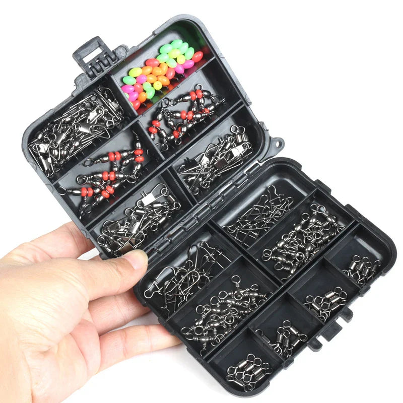 140-Piece Fishing Kit – Swivel Snaps, Clips & Connectors