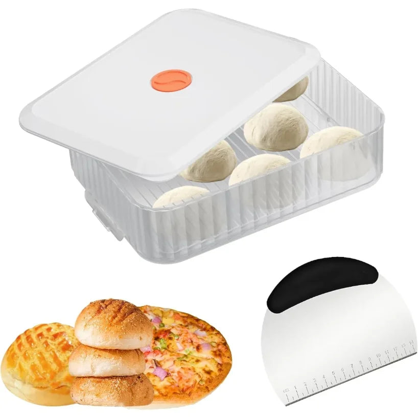 12" Pizza Dough Proofing Box with Scraper | Stackable