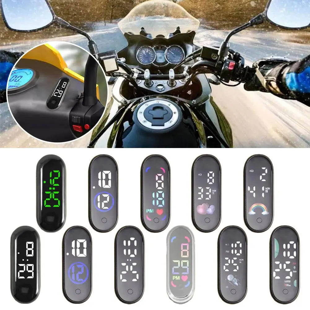 Waterproof Mini Sport LED Car & Motorcycle Clock Peaceful Pleasures Health and Wellness