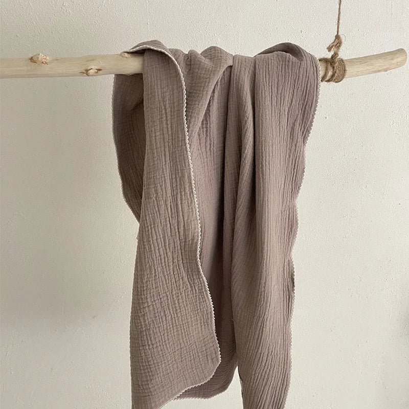 Baby Muslin Swaddle Blanket | 2-Layer Cotton & Bamboo Gauze