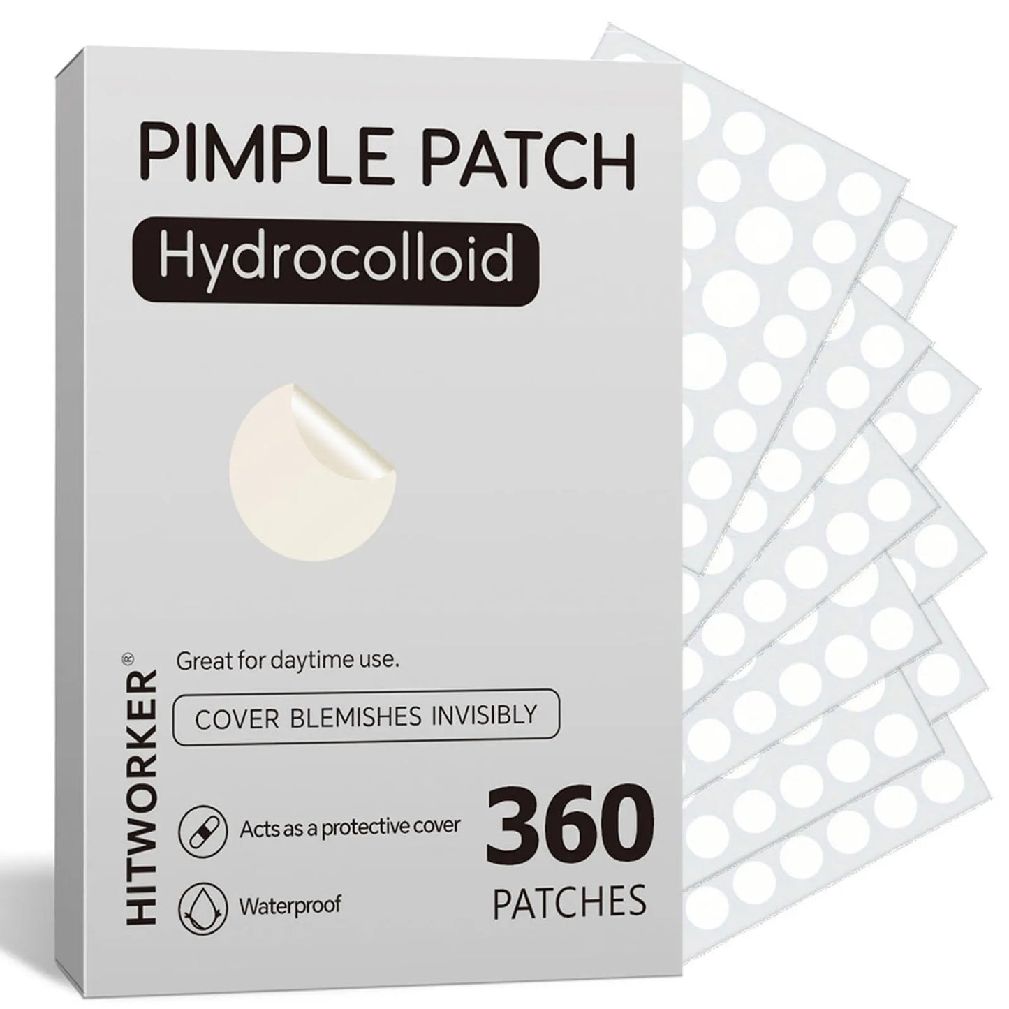 Invisible Waterproof Hydrocolloid Acne Patches – All Skin Types