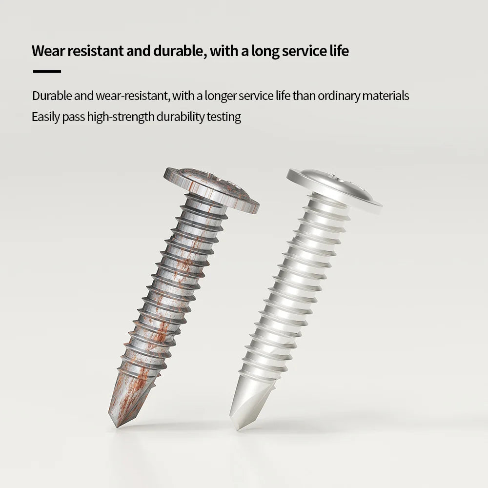 M4.2 Self-Tapping Tek Screws 410 Stainless Steel Truss Head