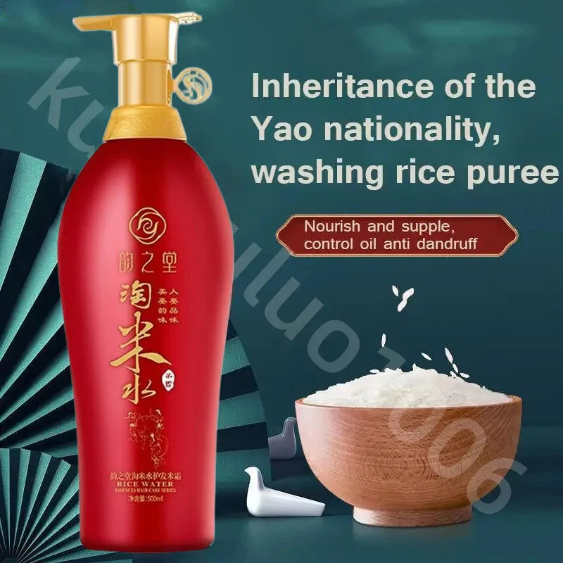 500ml Rice Water Shampoo – Hair Growth & Anti-Dandruff
