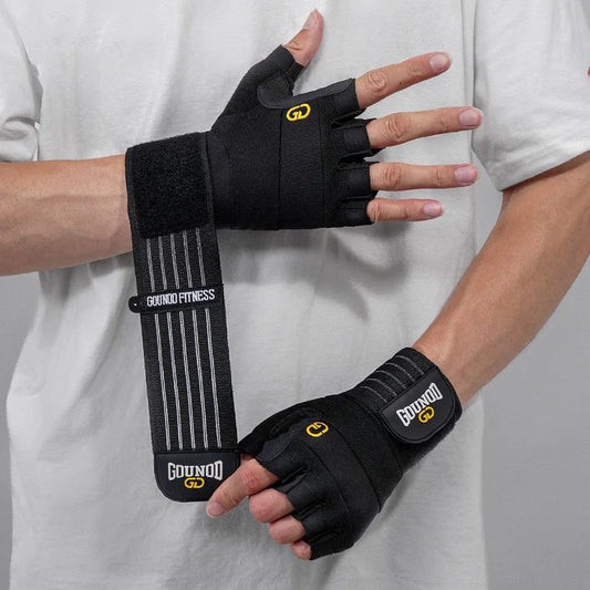 Wrist Support Workout Gloves, Anti-Slip Breathable Half Finger for Weightlifting, Gym, Pull-Ups, Dumbbell, Cycling, Climbing Peaceful Pleasures Health and Wellness