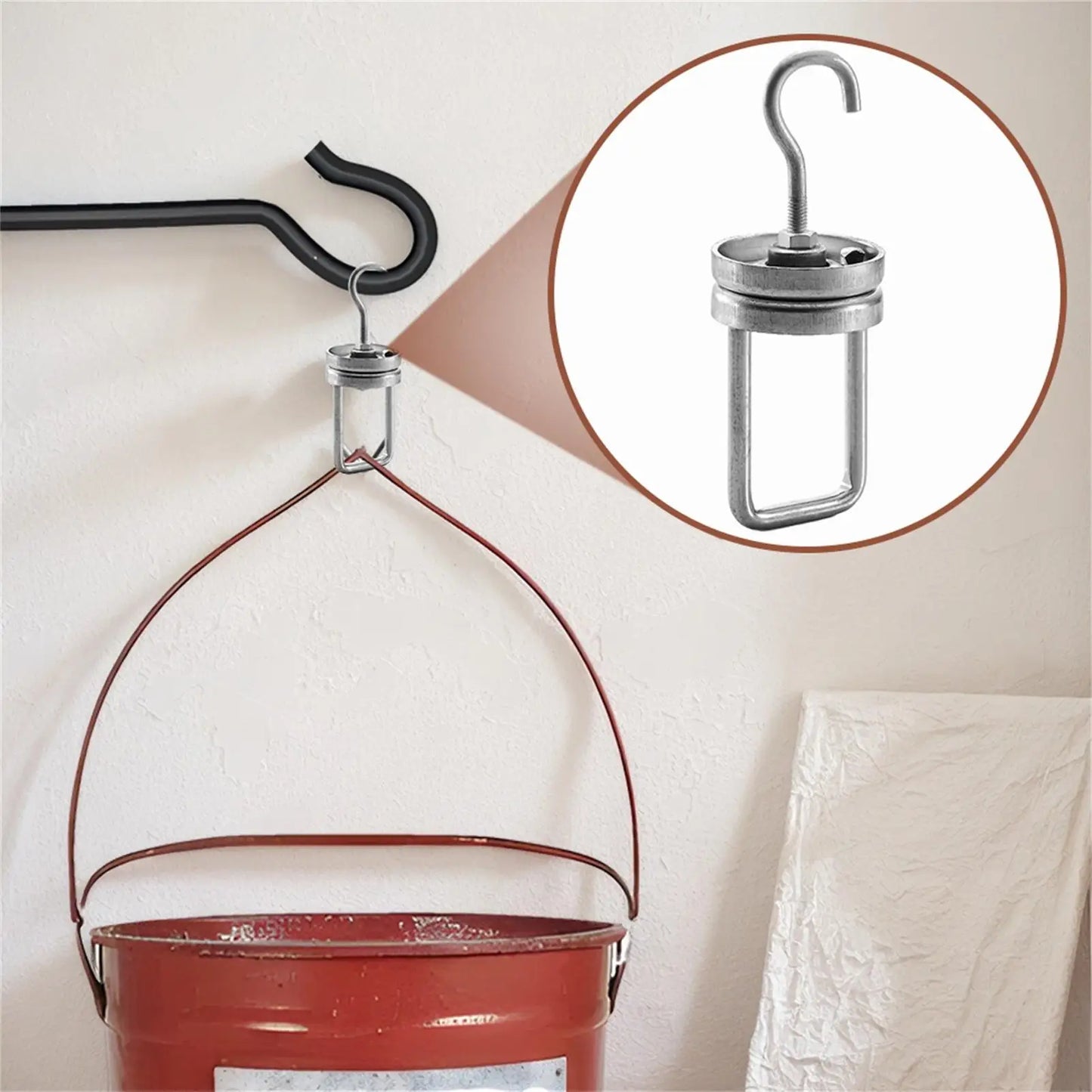 Heavy Duty Rotating Spinner Hook – Powder Coating Swivel Steel